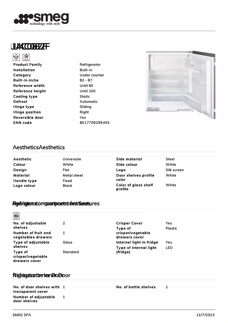 First page image of the manual for U4C082F