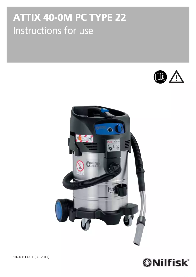 Page 1 of the manual User Manual Nilfisk ATTIX 40-0M PC