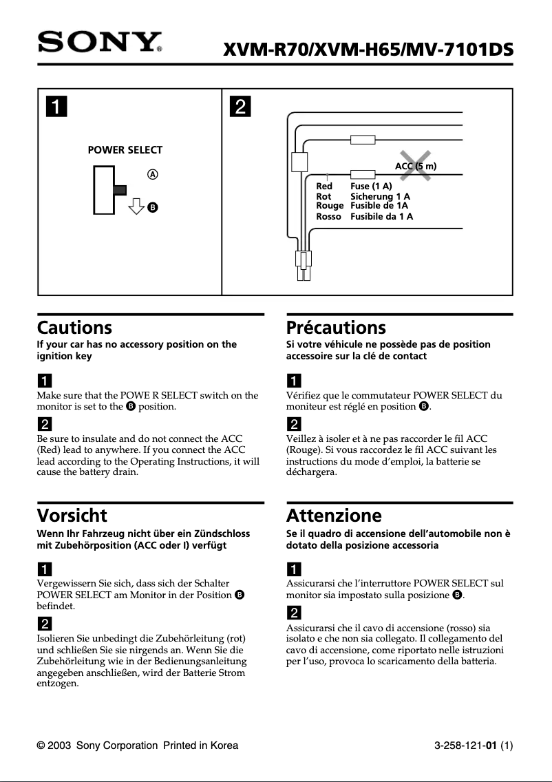 First page image of the manual for MV-7101DS