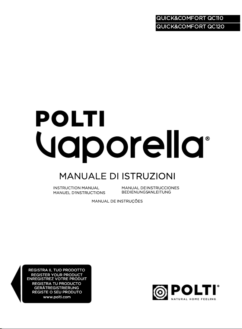 Page 1 of the manual User Manual Polti Vaporella Quick & Comfort QC120