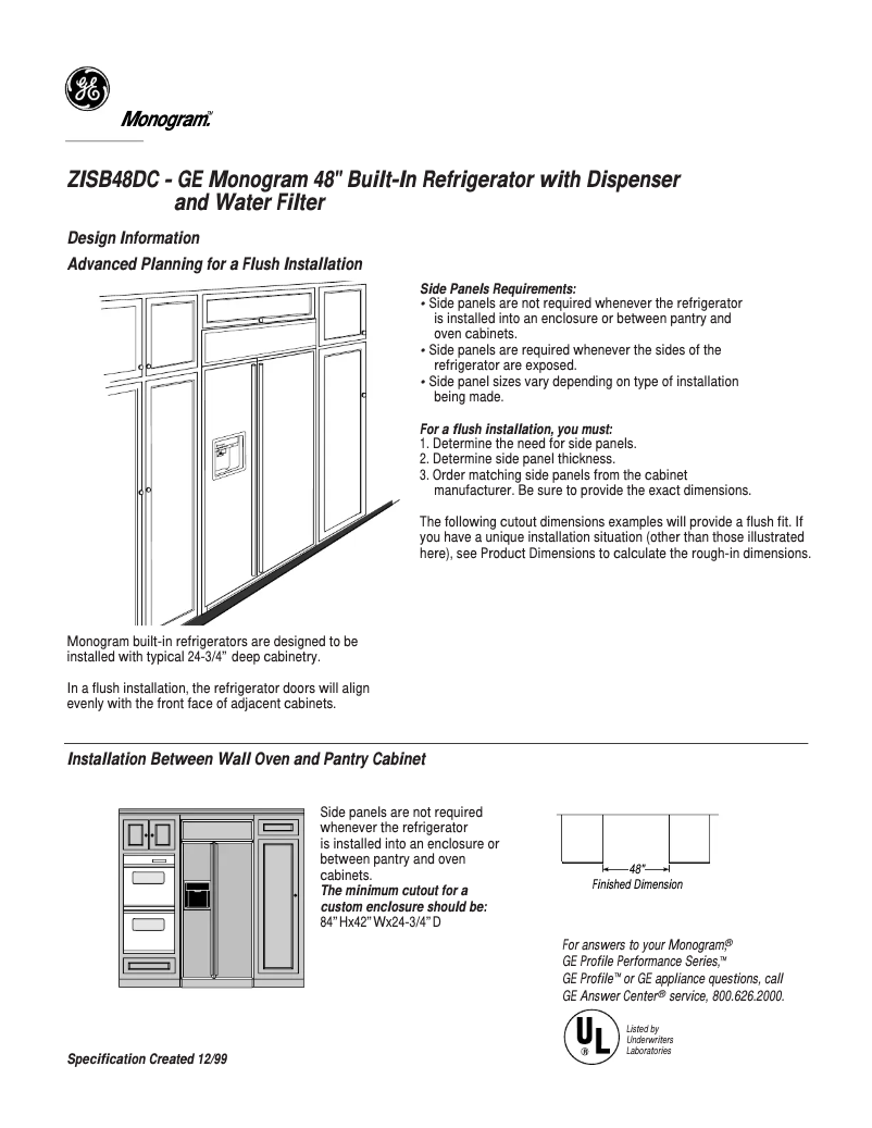 First page image of the manual for ZISB48DC