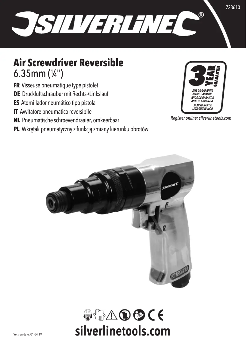 First page image of the manual for 733610