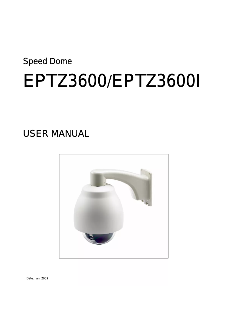 Page 1 of the manual User Manual EverFocus EPTZ3600