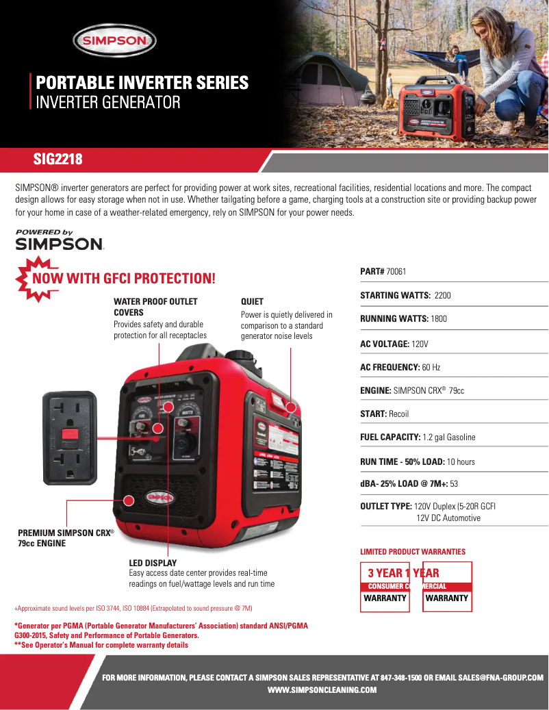 First page image of the manual for SIG2218