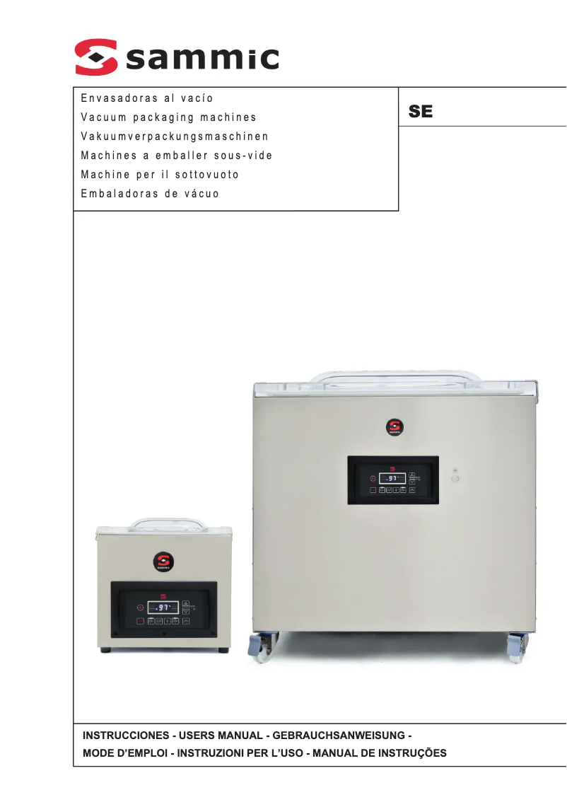 Page 1 of the manual User Manual Sammic SE-208