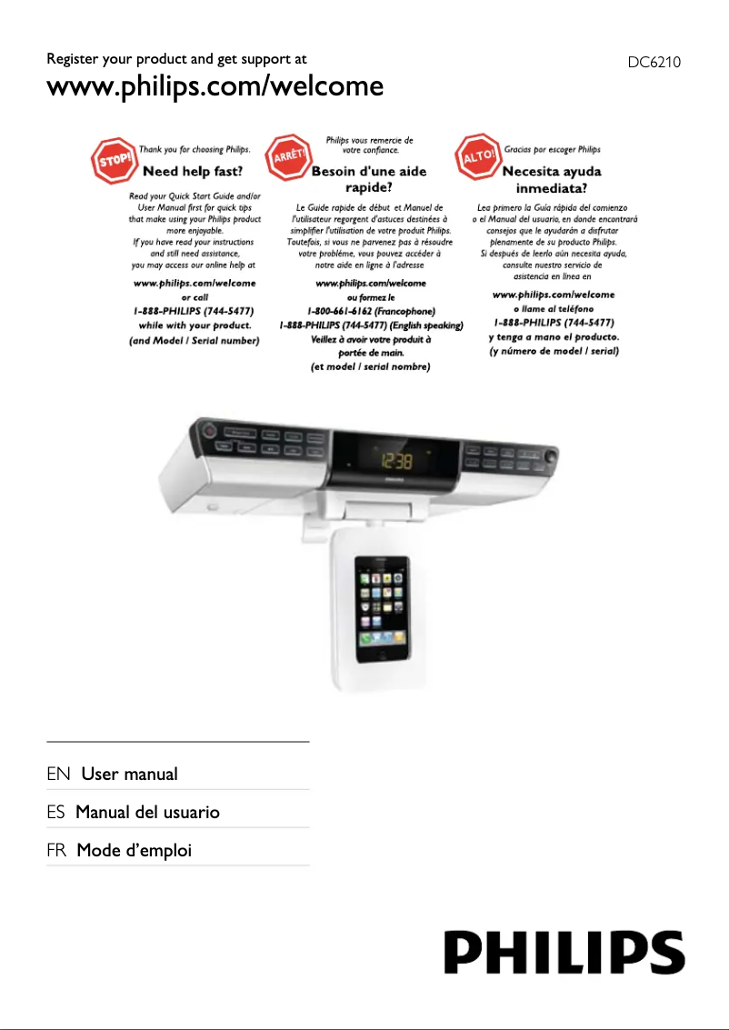 First page image of the manual for DC6210