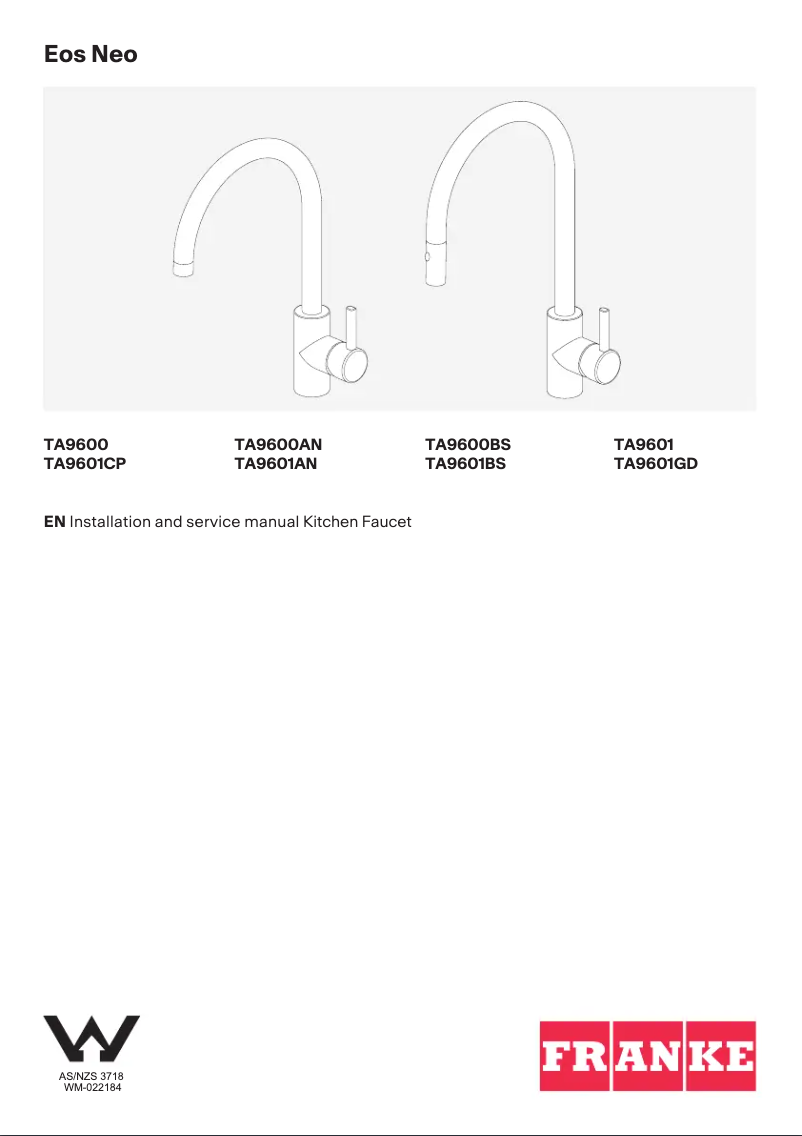 Image de la première page du manuel de l'appareil Eos Neo TA9601AN