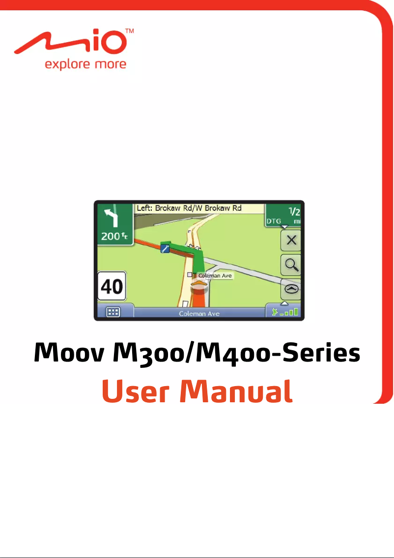 Page 1 of the manual User Manual Mio Moov M300