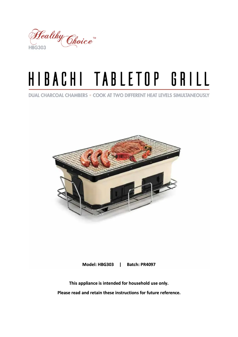 Page 1 of the manual User Manual Healthy Choice HBG303