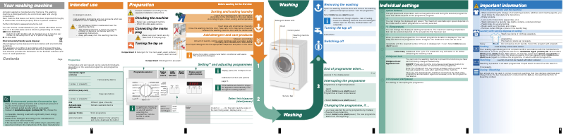 First page image of the manual for WM10E221EP