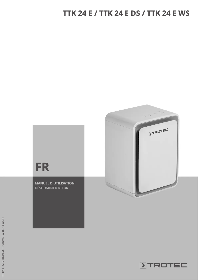 Page 1 of the manual User Manual Trotec TTK 24 E