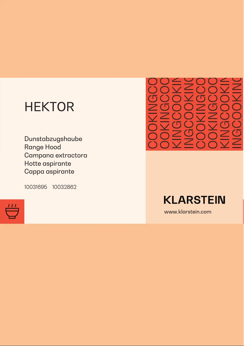 Page 1 of the manual User Manual Klarstein Hektor