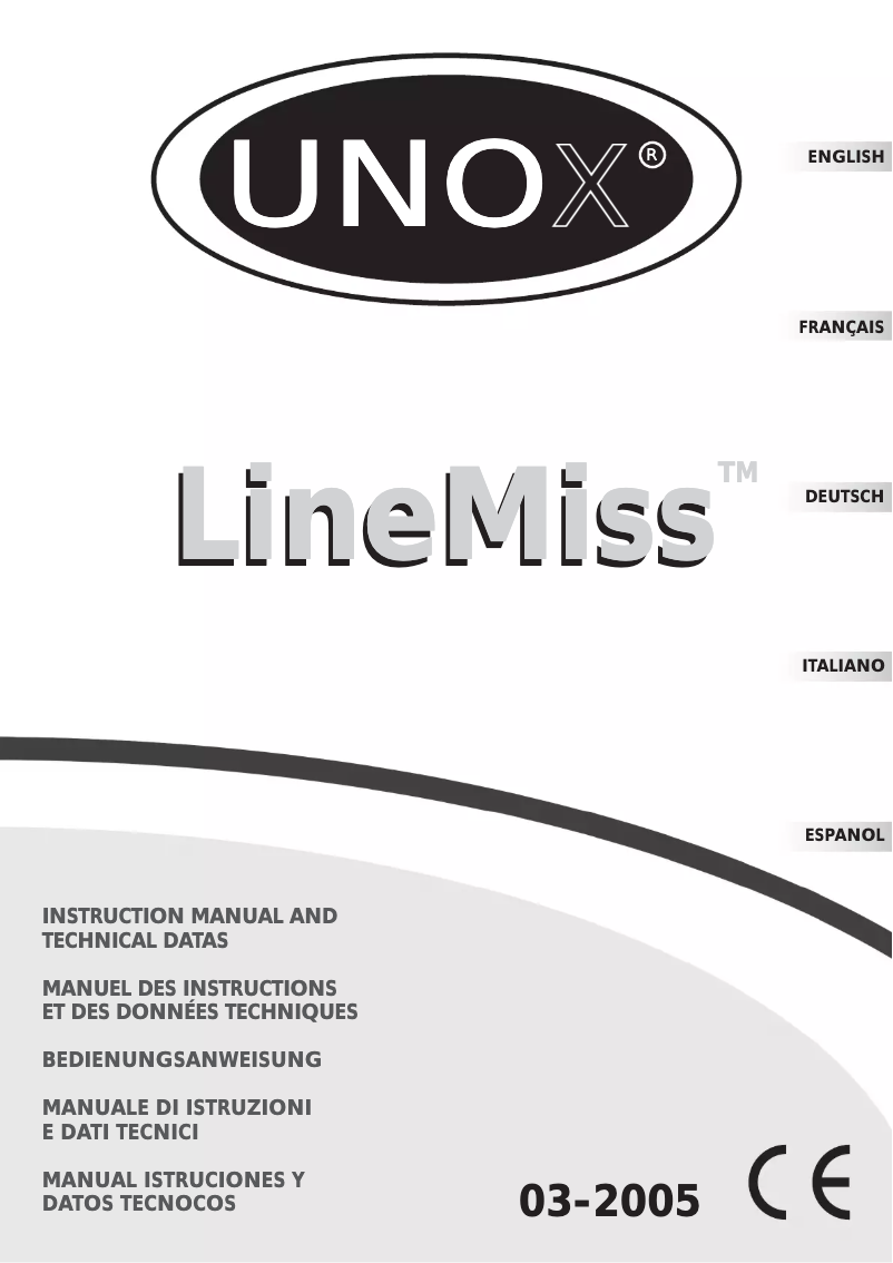 Page 1 of the manual User Manual Unox LineMiss XF138-TG Dynamic