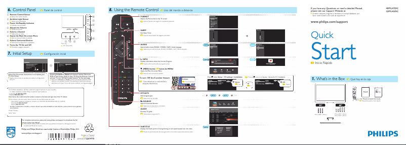 First page image of the manual for 40PFL4709C