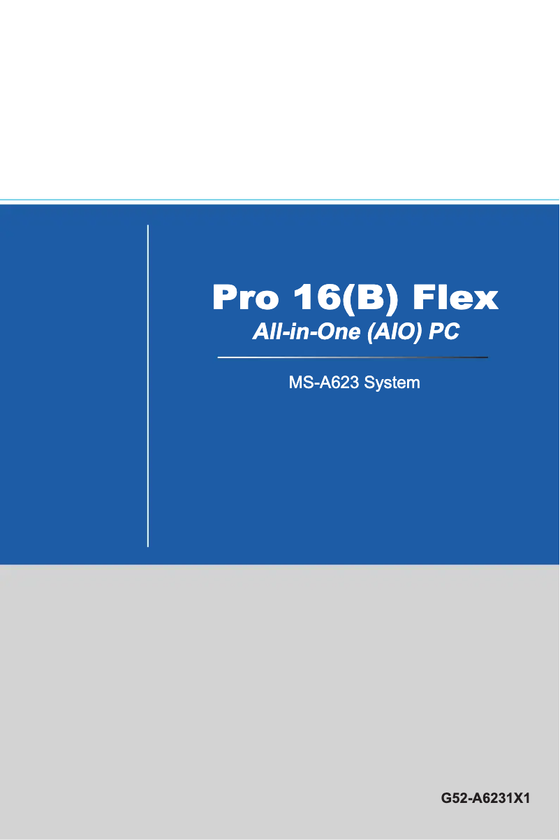 First page image of the manual for Wind Top PRO 16B FLEX-001XEU