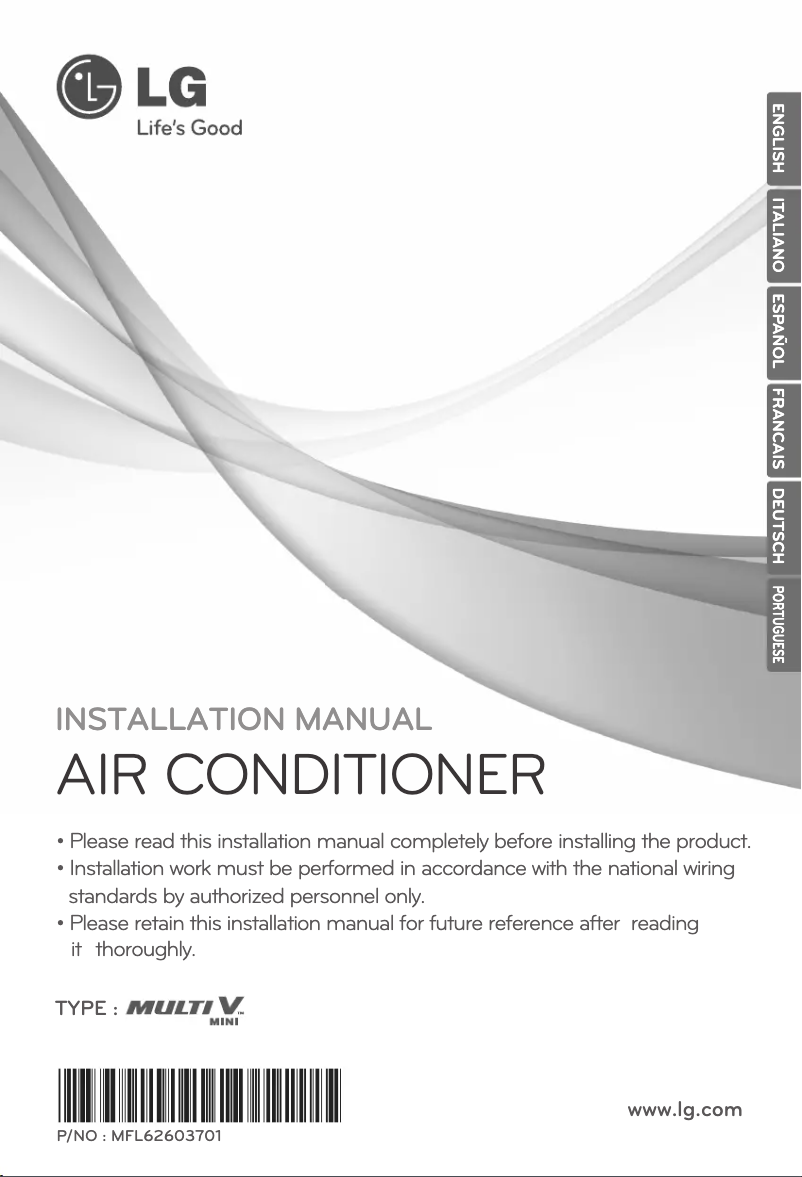 First page image of the manual for ARUV50LS2B