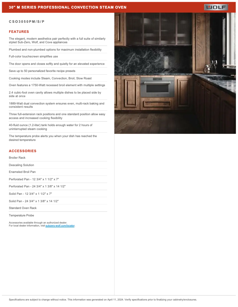 First page image of the manual for CSO3050PS