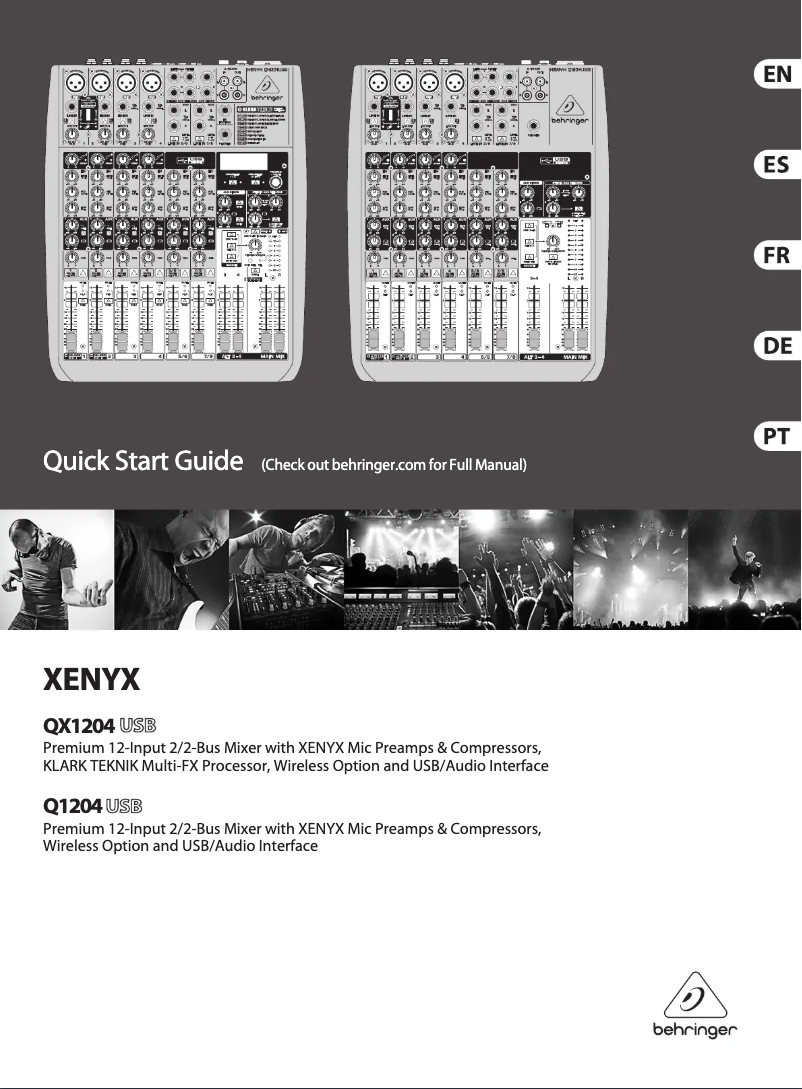 First page image of the manual for XENYX QX1204USB