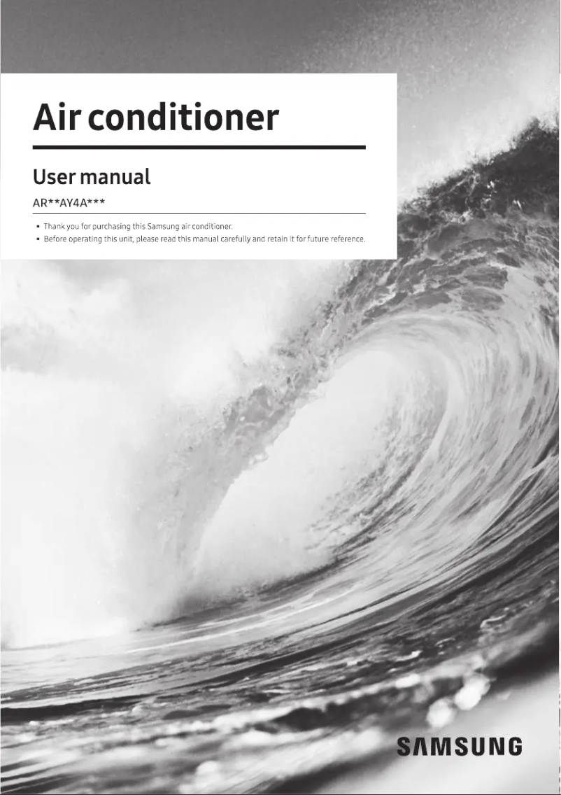 First page image of the manual for AR18AY4AFWKNNA