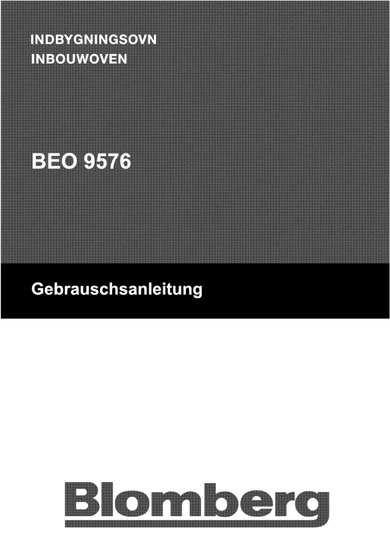 First page image of the manual for BEO 9576