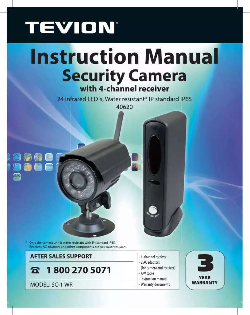 First page image of the manual for SC-1 WR