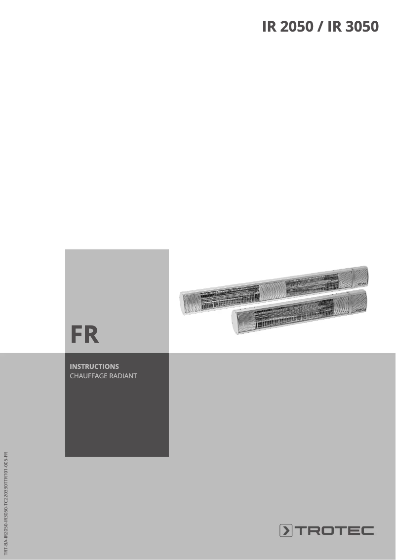 First page image of the manual for IR 2050