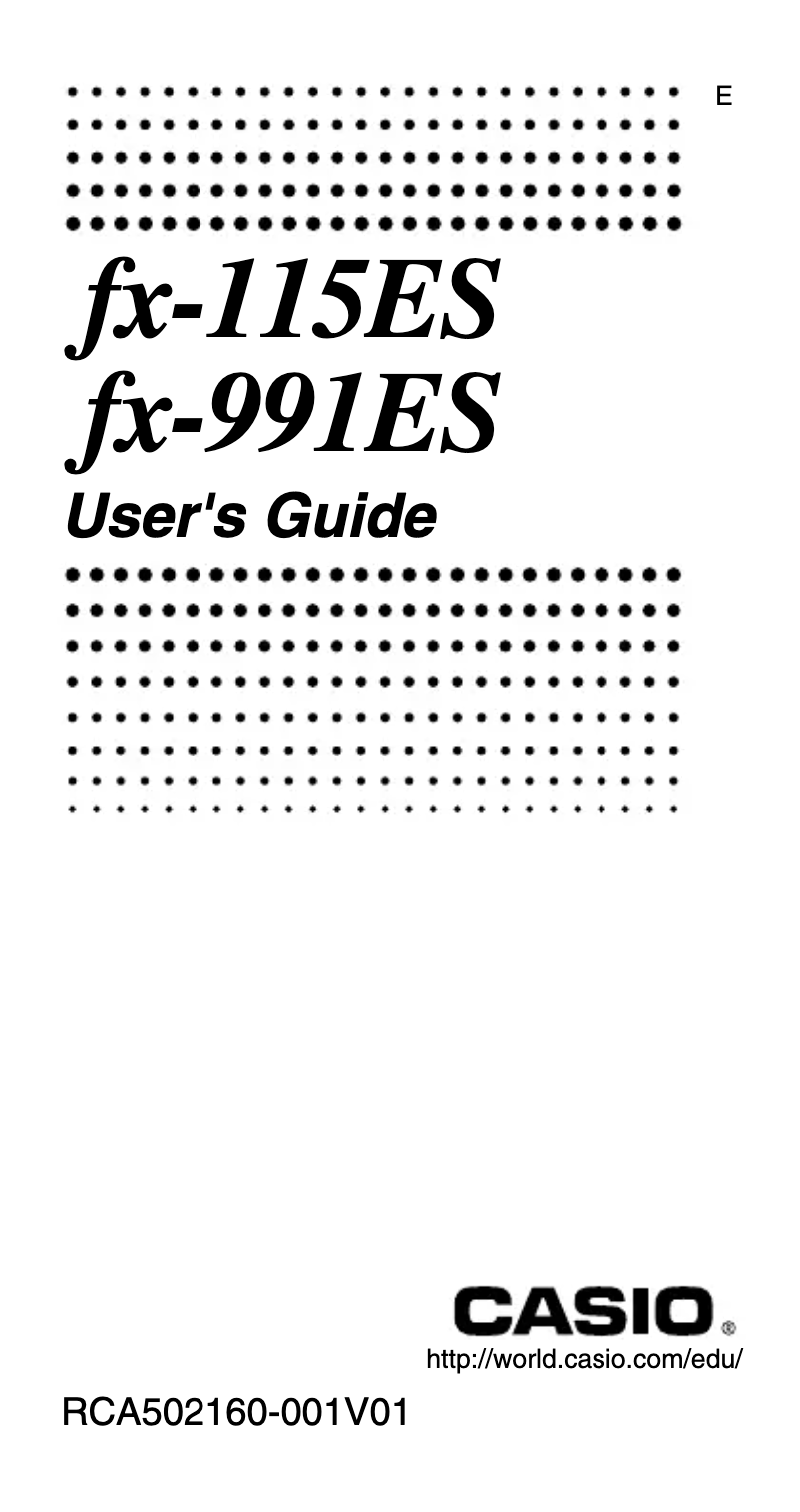First page image of the manual for FX-115ES