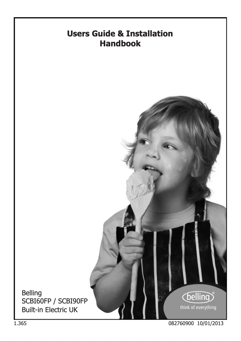 First page image of the manual for SCBI60FP