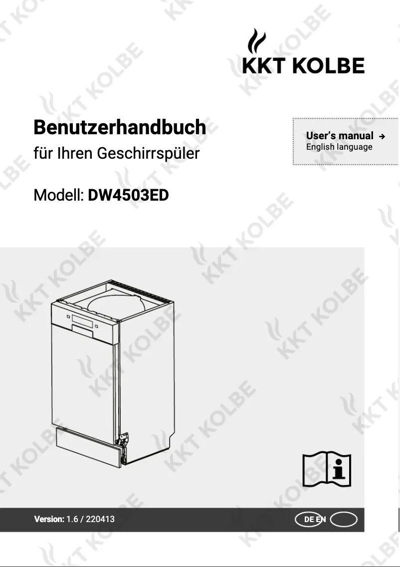 First page image of the manual for DW4503ED