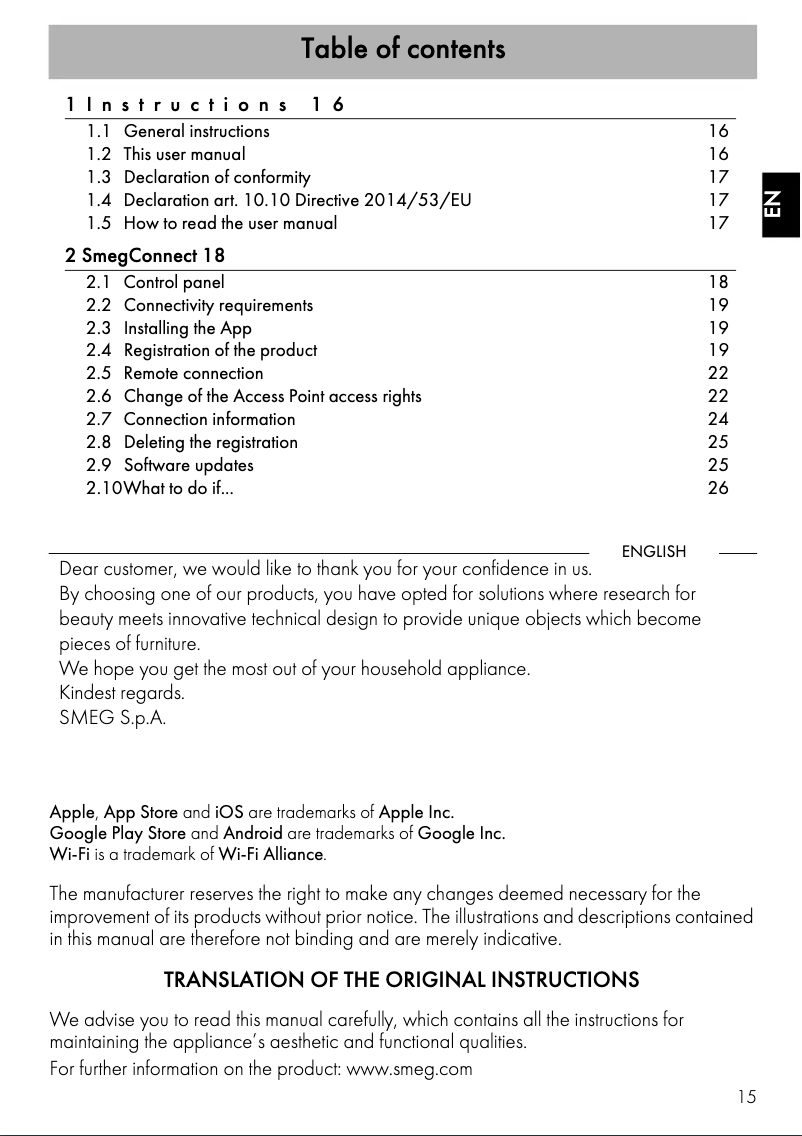 First page image of the manual for CVI621LWNR3