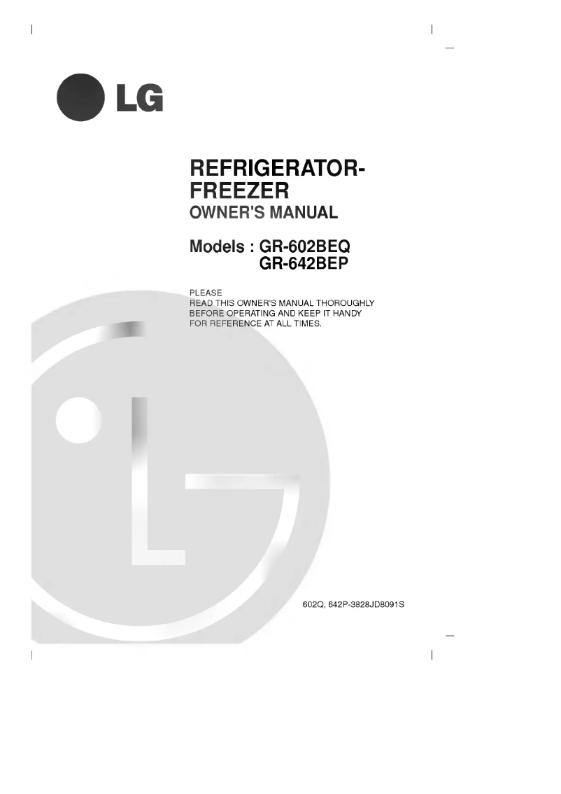 Page 1 of the manual User Manual LG GR-602BEQF