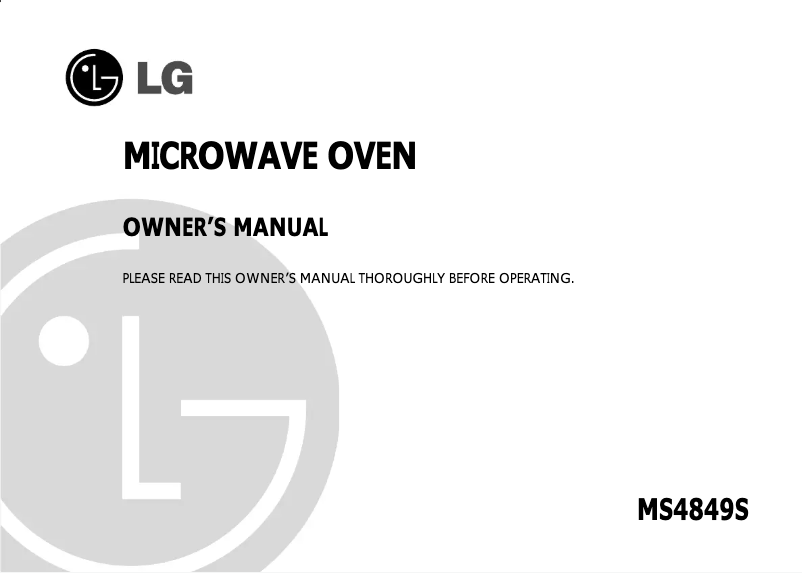 Page 1 of the manual User Manual LG MS4849S