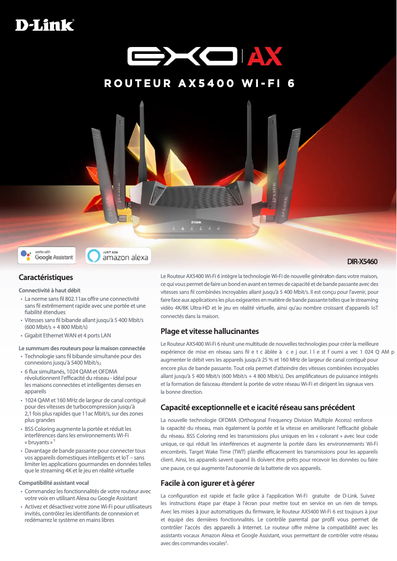 First page image of the manual for DIR-X5460