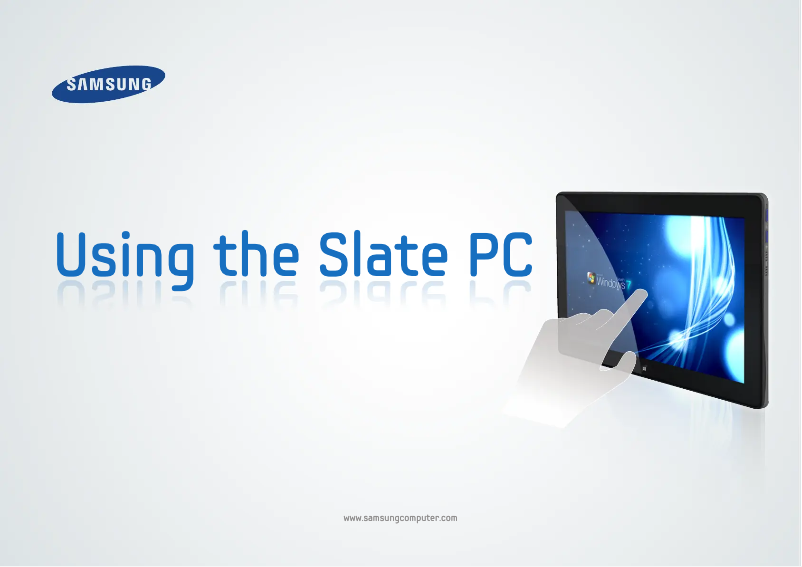 Page 1 of the manual User Manual Samsung Slate PC 7