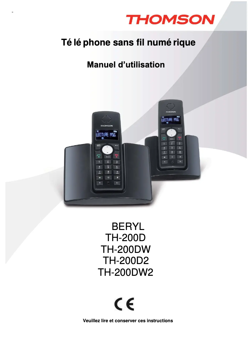 First page image of the manual for Beryl TH-200