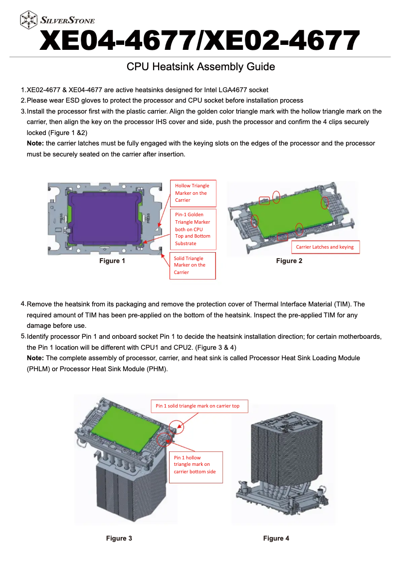 First page image of the manual for XE02-4677