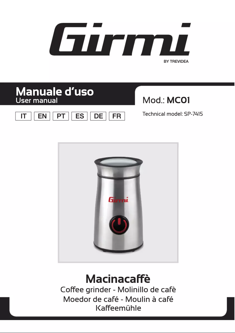 First page image of the manual for MC01