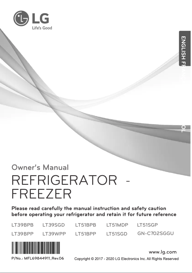 First page image of the manual for LT51SGD