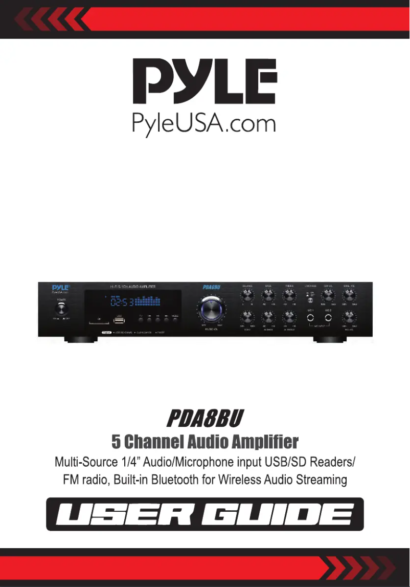 Page 1 of the manual User Manual Pyle PDA8BU