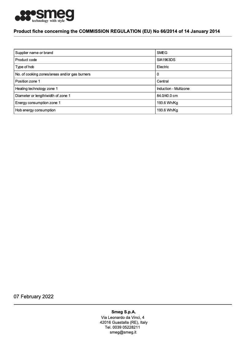 First page image of the manual for SIA1963DS