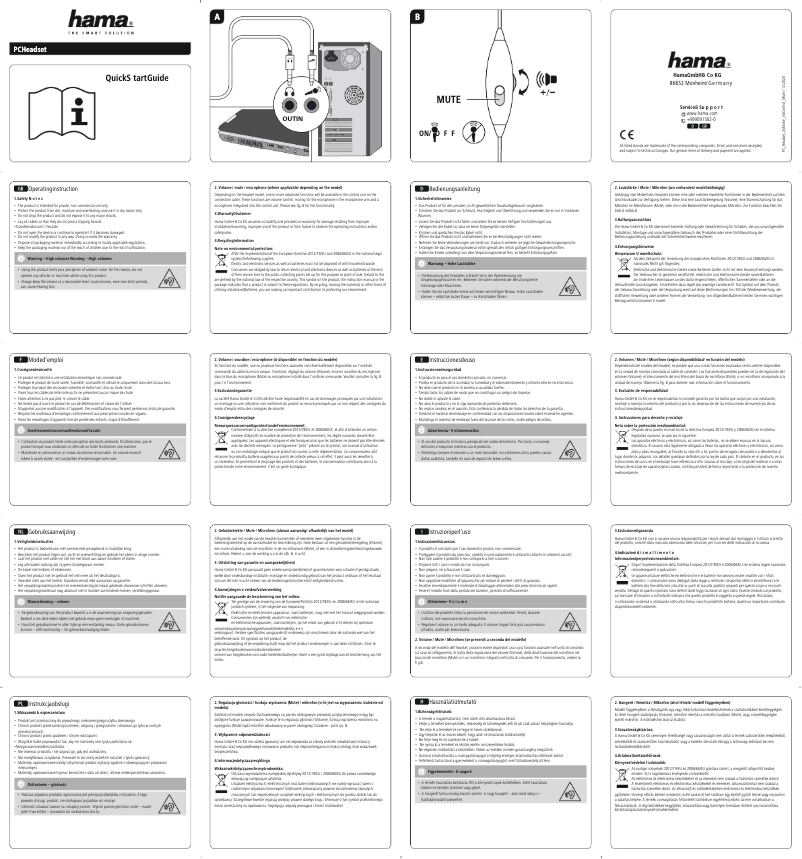 Page 1 of the manual User Manual Hama HS-P300