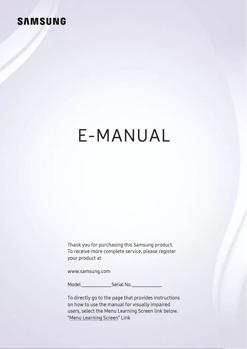 Page 1 of the manual User Manual Samsung QA98Q900RBG