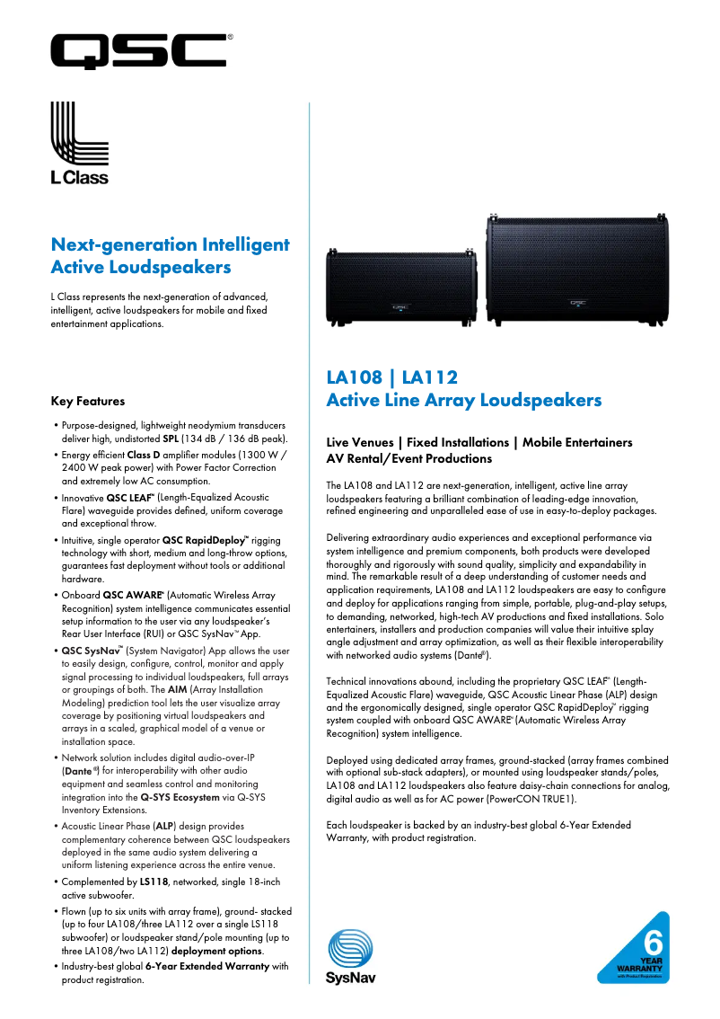 First page image of the manual for LA108