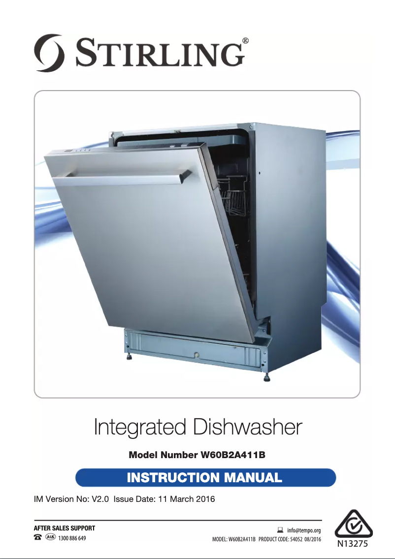 First page image of the manual for W60B2A411B