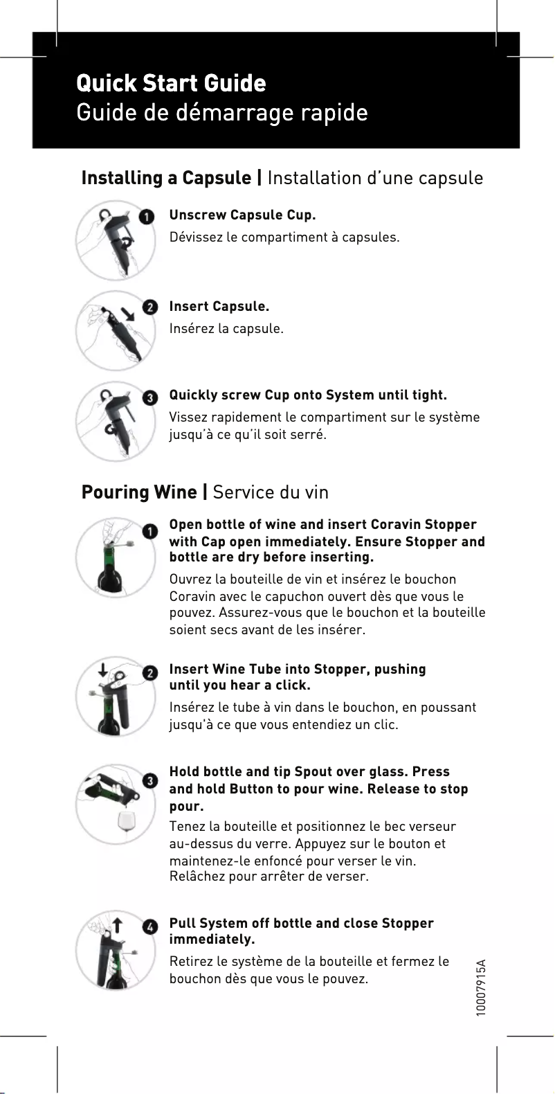 Page 1 of the manual User Manual Coravin Sparkling