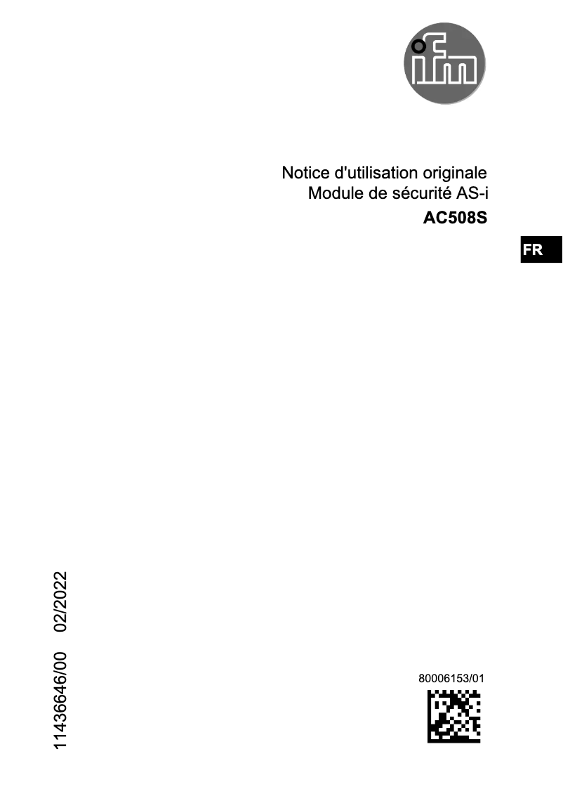 First page image of the manual for AC508S