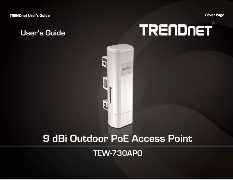 First page image of the manual for TEW-730APO