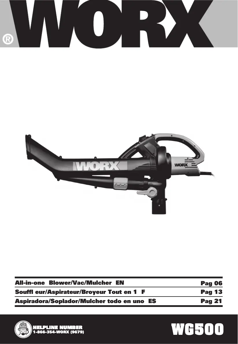 First page image of the manual for WG500
