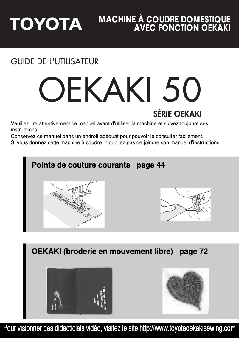 Page 1 of the manual User Manual Toyota Oekaki 50