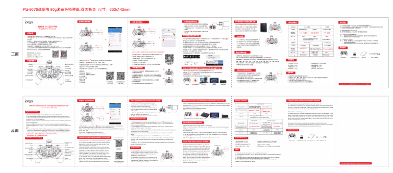 First page image of the manual for PG-9076